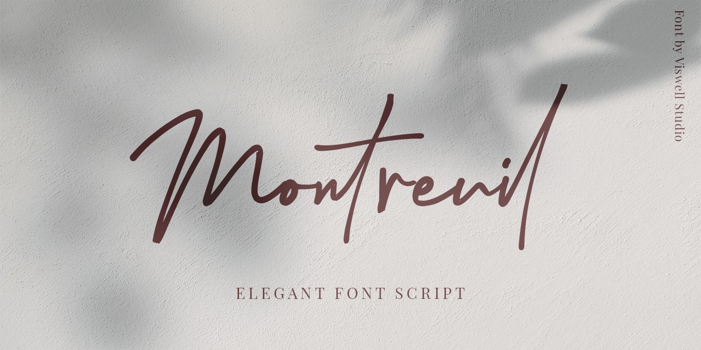 Beispiel einer Montreuil Regular-Schriftart